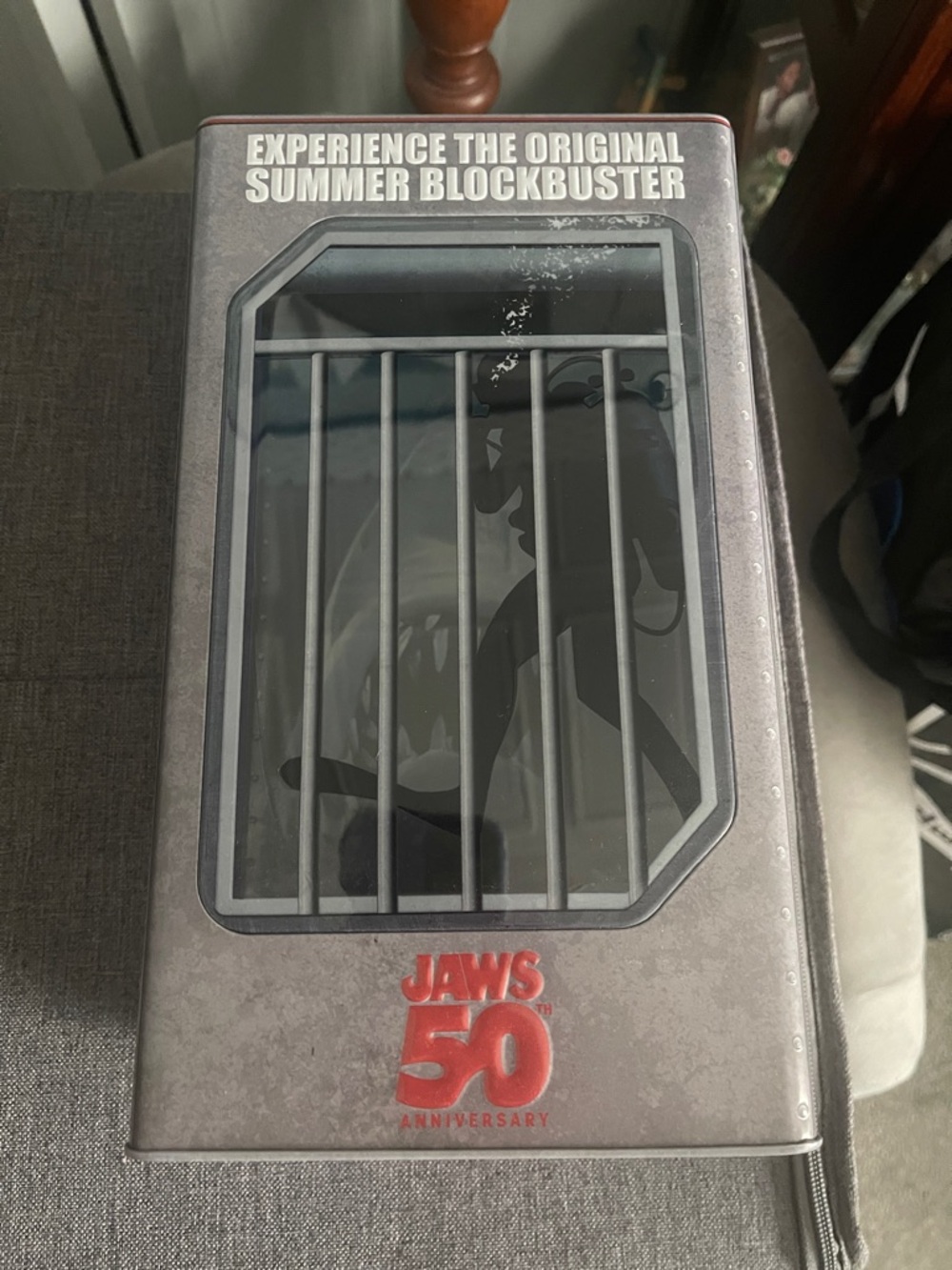 Jaws 50th Anniversary Collector Tin - Gray with Red Logo